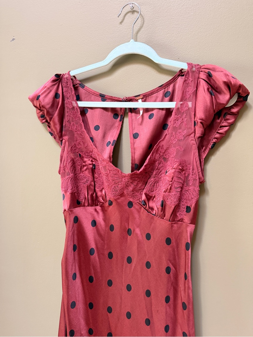 Free People Rose Pink Polka Dot Maxi Dress - Picture 3 of 4